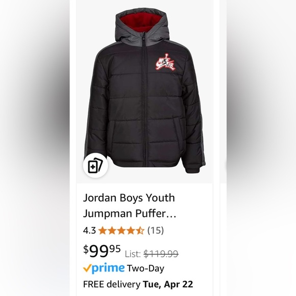 Kids Jordan Puffer Jacket - Picture 5 of 14